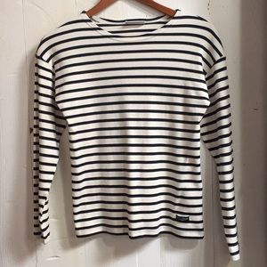 Wins Nautic Navy & White Striped Top